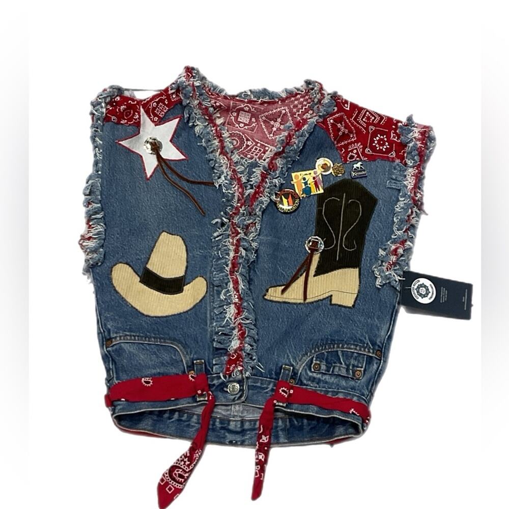 Vintage Upcycled Levi’s Denim Western Vest